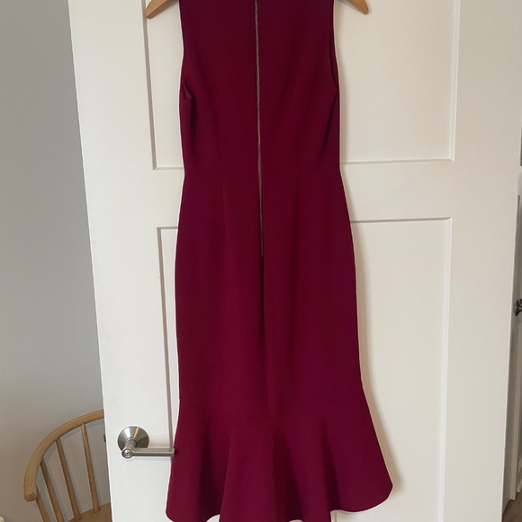 Alice + Olivia Garnet Magenta High-Low Midi Dress - Picture 4 of 4